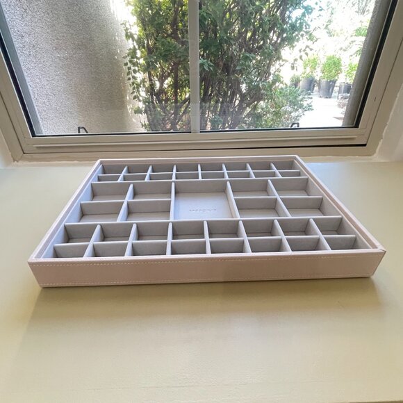 Stackers Jewelry 41 Section Tray Blush Rose Gold Gray Supersize Organizer Mint! - Picture 8 of 11